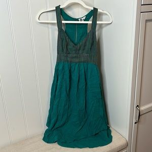 ROXY green summer cutout dress, size Small
